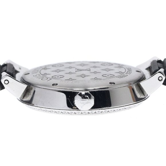 LOUIS VUITTON Tambour Q13ML Diamond Bezel Silver Dial Quartz Ladies Watch - Picture 11 of 11